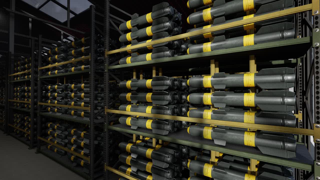 Magazzino militare di bombe e munizioni