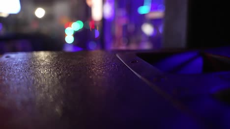 view on top of speaker with a person on stage blurred out