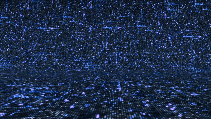 Abstract Glowing Digital Background
