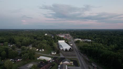 An-aerial-view-of-a-small-town-in-countryside