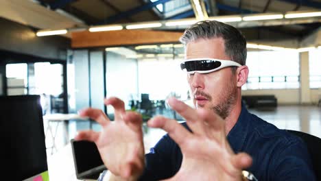 Man-using-virtual-3d-glasses