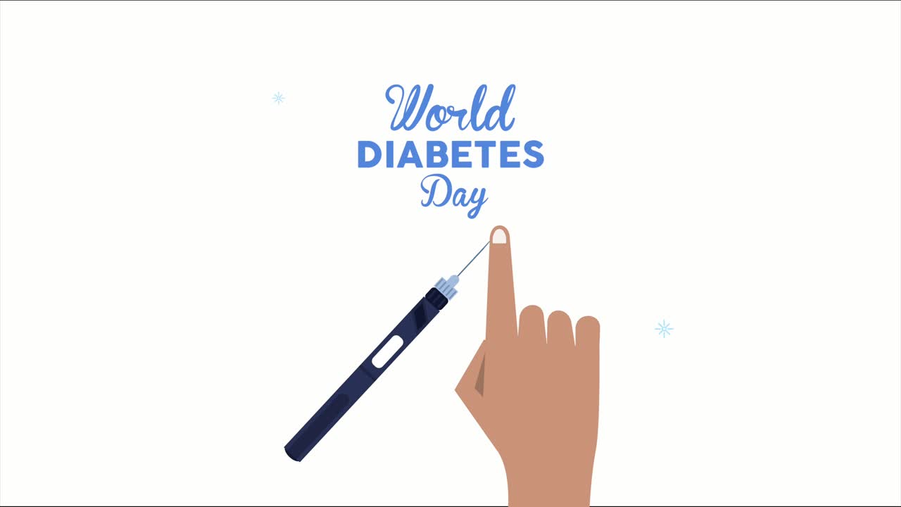 Verdens Diabetesdag tekst med glukosetest