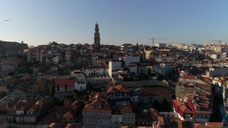 City-of-Porto-with-Tower-of-Clérigos,-Portugal