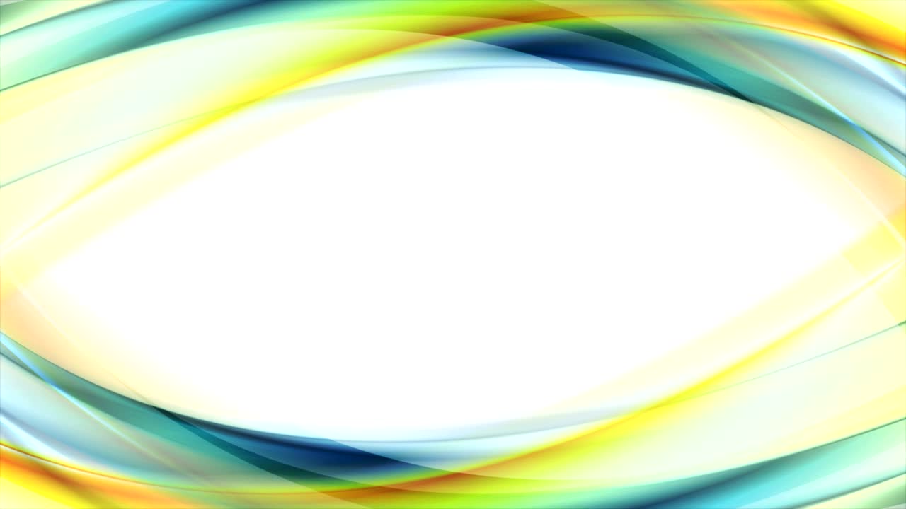 coloridas ondas azules y amarillas animación de video