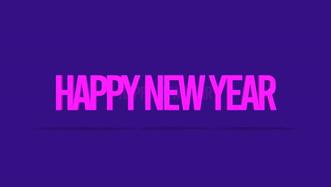 texto de feliz año nuevo rodante en degradado púrpura 1
