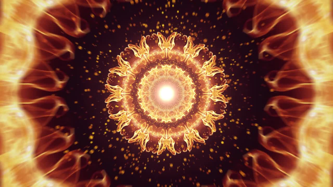 4k animación de efecto de luz caleidoscopio de bucle multicolor resumen