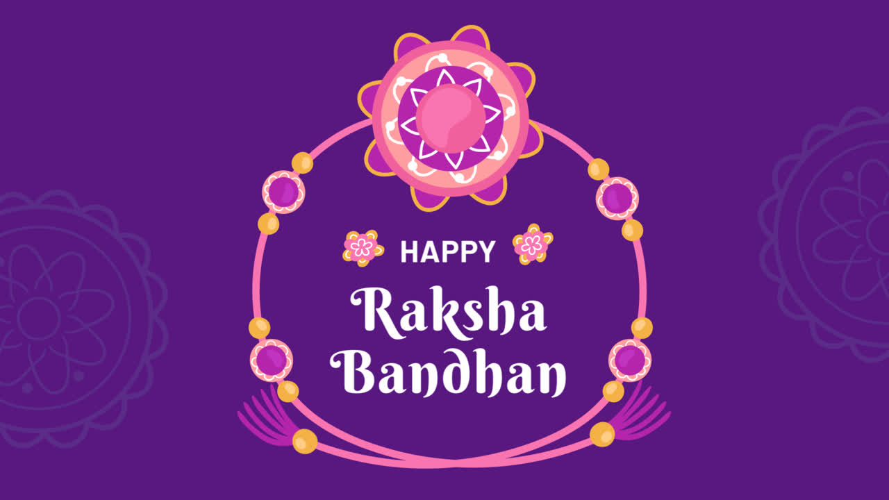 gráfico de movimiento de raksha bandhan dibujado a mano