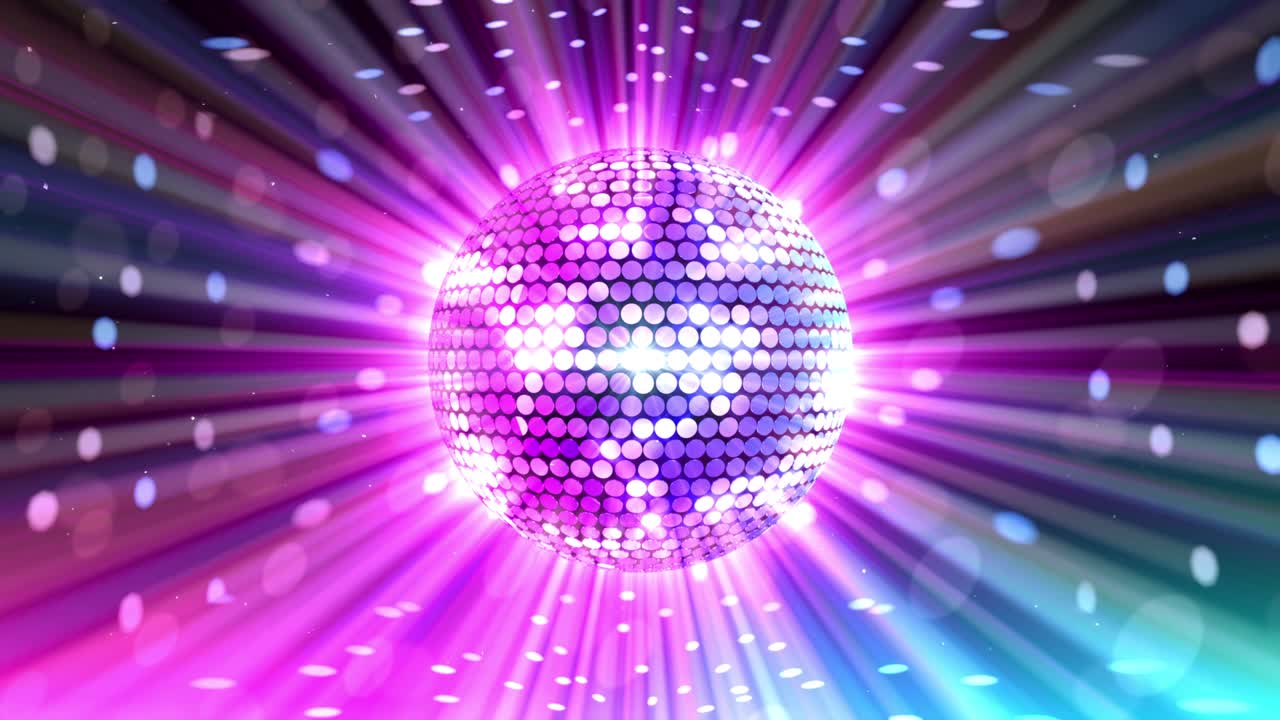 Mirror Ball Disco Lights Club Dance Party Glitter Background