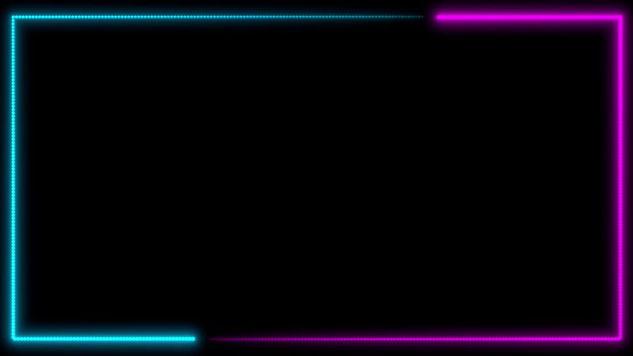 fondo de neón con pantallas de marco led. azul abstracto fluorescente, color púrpura. animación en bucle 4k
