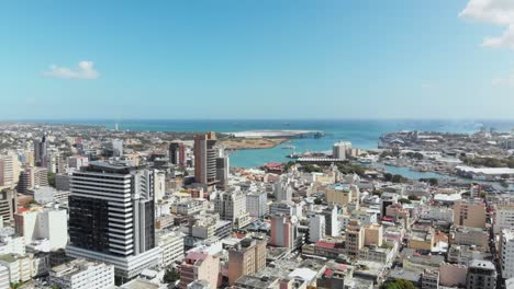 Drone-shot-of-Port-Louis-in-Mauritius