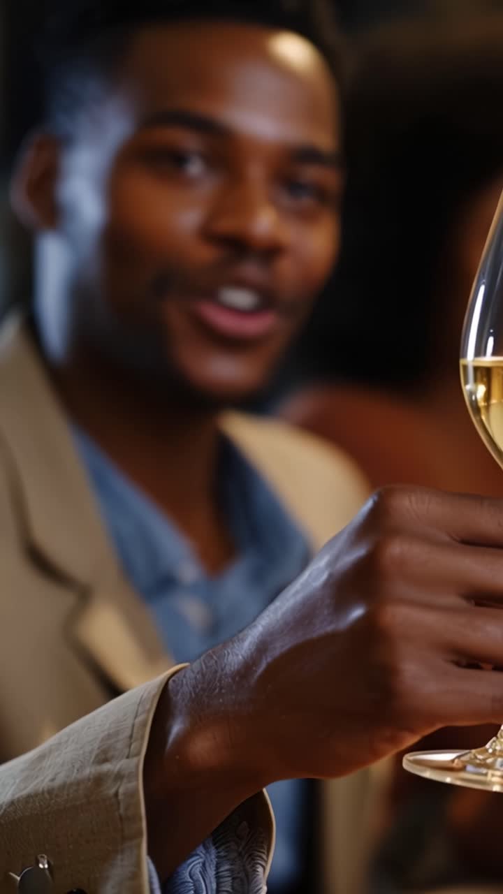 Cheers to Good Times: A Joyful Celebration of Connection and Togetherness as Friends Toast with Glasses of Wine, Sharing Laughs and Happy Moments at a Gathering