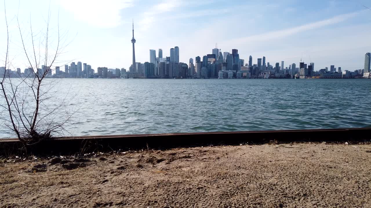 vista al parque de la isla del centro de toronto
