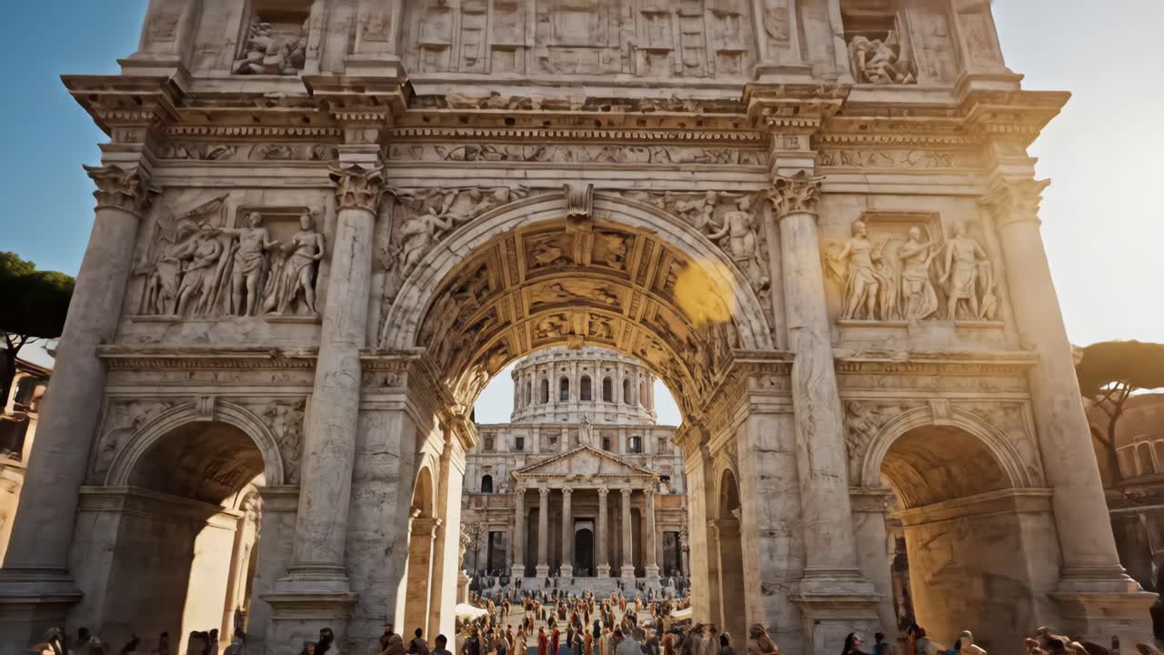 Ancient Roman Cityscape with Dome