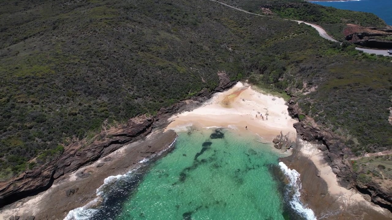 Veduta aerea di Bongon Beach nel NSW, Australia.
