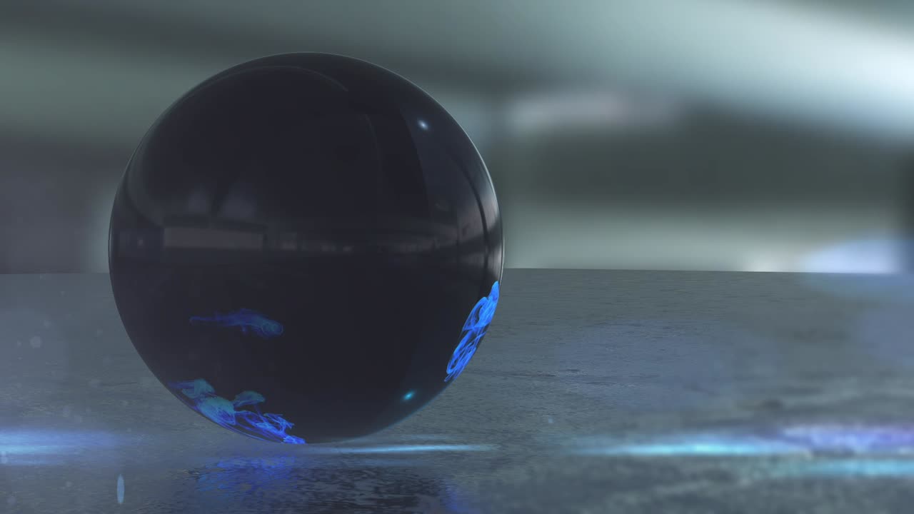 esfera de cristal oscura y sombría para la magia