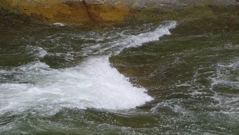 mighty river cascading in slow motion, close up