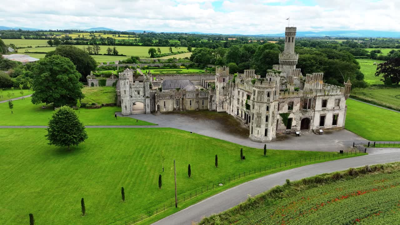 Haunted houses Ireland epic drone shot Ducketts grove home of paranormal