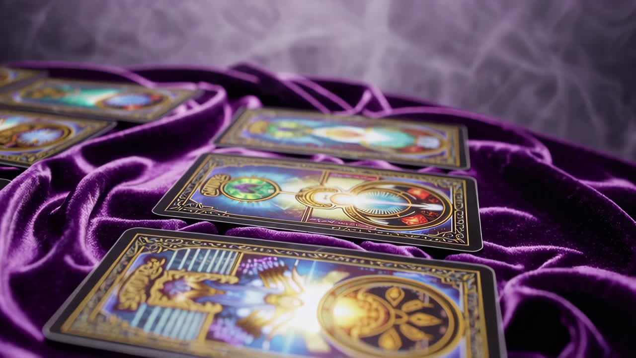 Tarot Cards on Purple Velvet