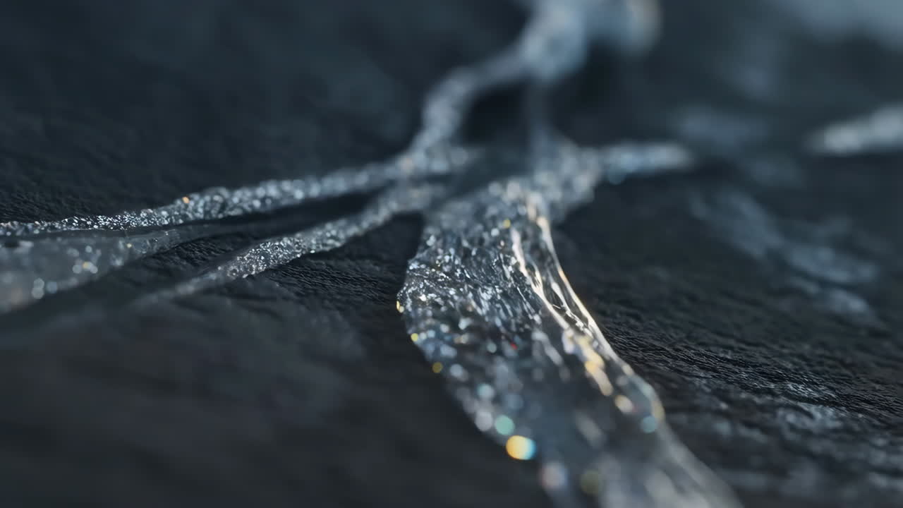 Abstract Water Flow on a Textured Dark Surface