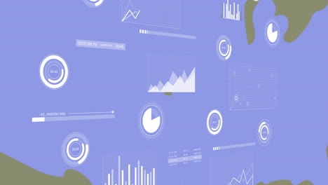 animation of financial data processing over map of usa