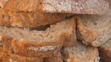 close-up of slices of bread