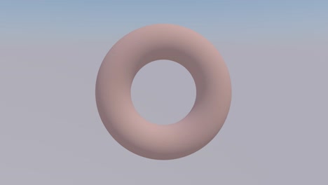 deformed ring in the sky. abstract animation, 3d render.