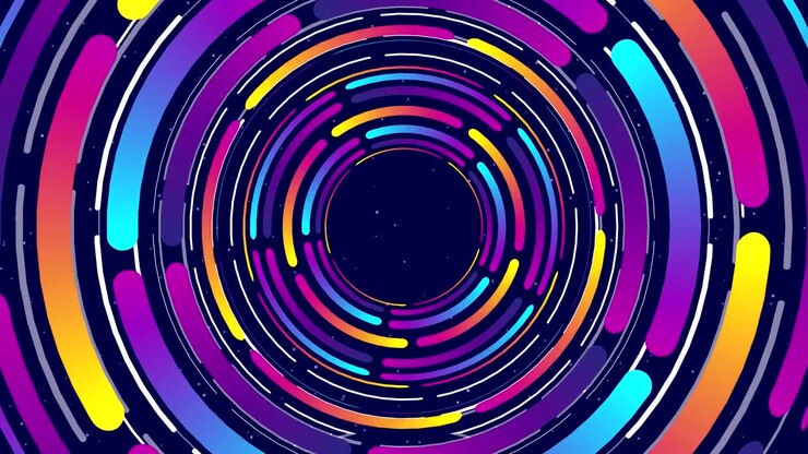 Círculos Cores Movimento Fundo em Loop