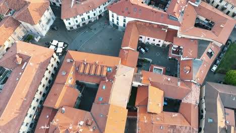 drone footage of saronno, italy