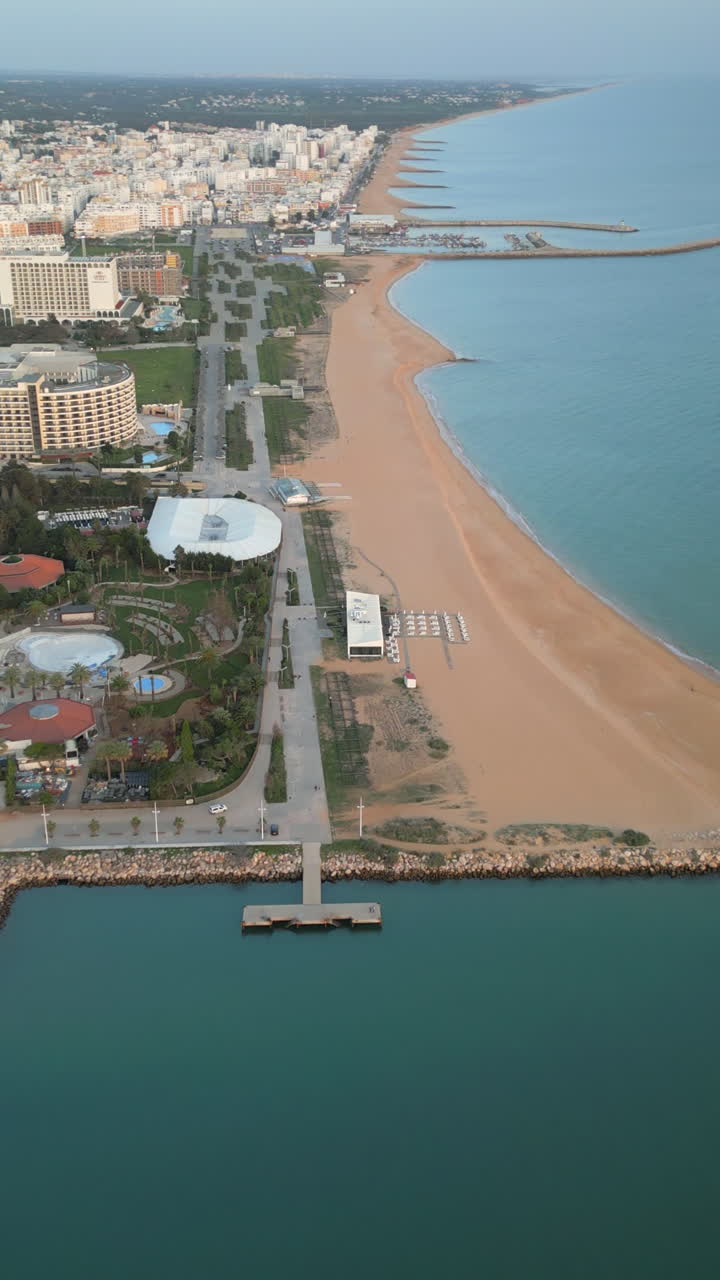 Luxury Vilamoura Resort Marina Beach Aerial Algarve Portugal Sunset