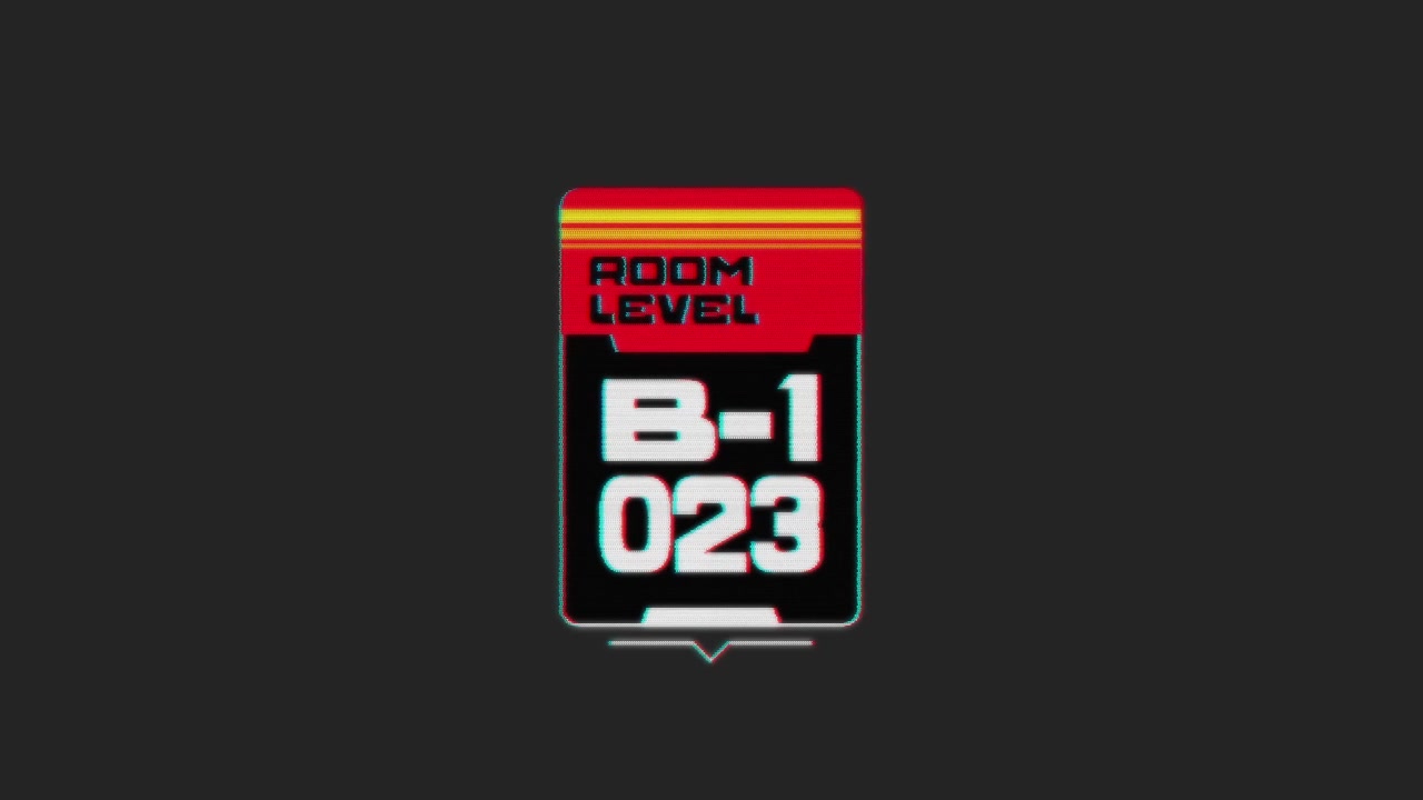 Retro Pixelated Room Level B-1 023 Animation with Glitch Effect