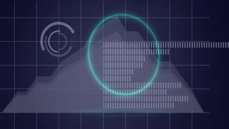 El-Vídeo-Presenta-Un-Gráfico-De-áreas-Apiladas-Monocromáticas-Y-Un-Gráfico-En-El-Medio,-Con-Un-Gráfico-Circular-O