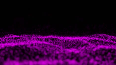 animation of red specks with purple glowing mesh on black background