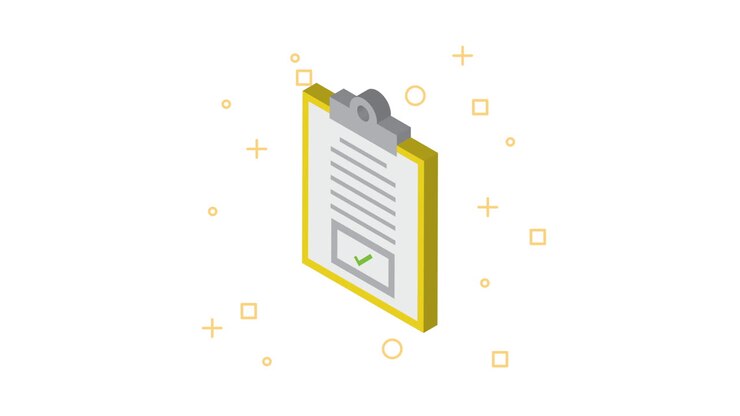 checklist clipboard document isometric animation