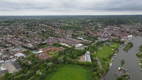 Henley-On-Thames-Town-Oxfordshire-Reino-Unido-Imágenes-Aéreas