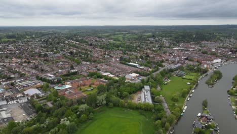 henley on thames  town oxfordshire uk aerial footage