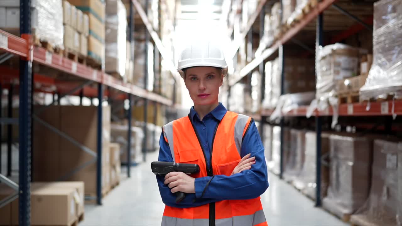 trabajador de almacén en un centro de distribución