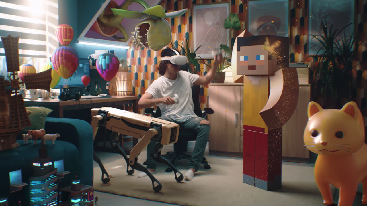 VR Gaming Experience in a Retro Room