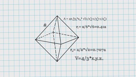 Animation-of-mathematical-equations-moving-on-white-background