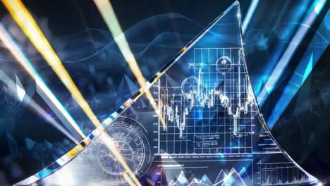 futuristic data visualization and analytics display