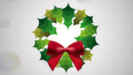 feliz tarjeta de navidad con decoración de corona de corona