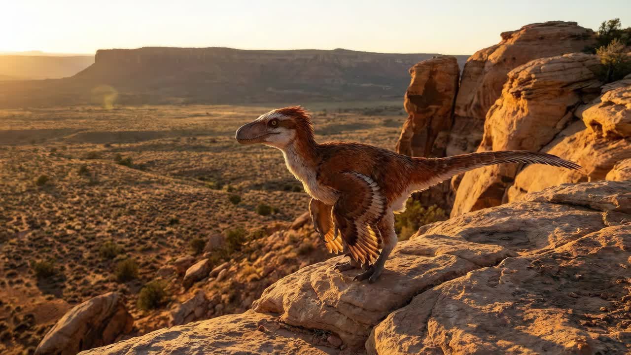 Utahraptor nel suo habitat naturale