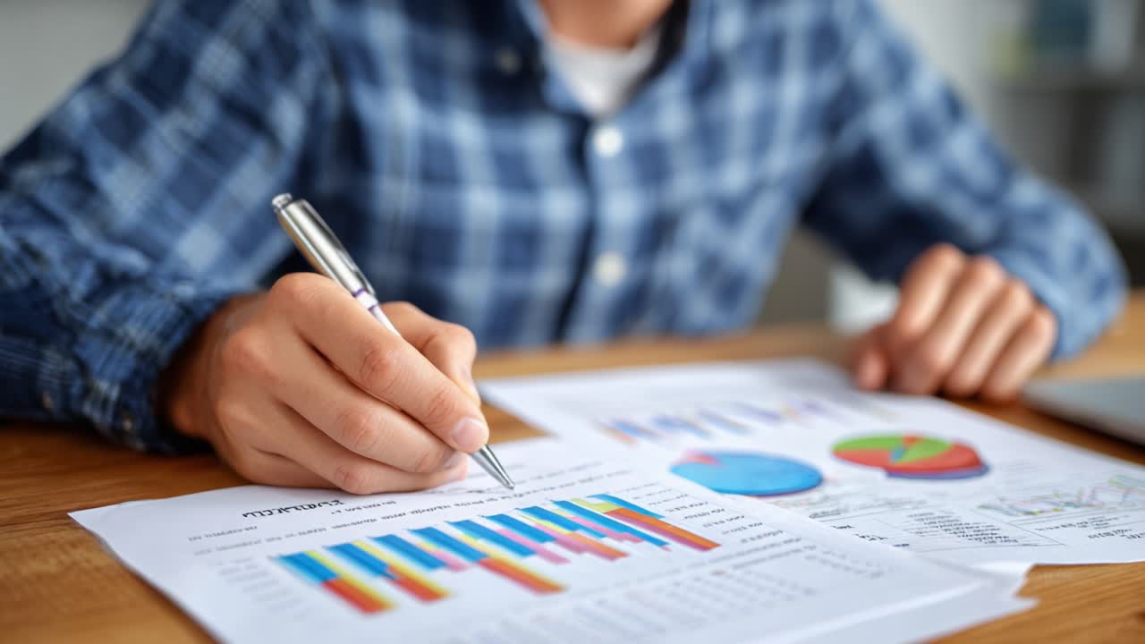 Analyzing Data Trends: The Process of Reviewing Graphs and Statistical Reports for Informed Decision-Making in a Professional Environment