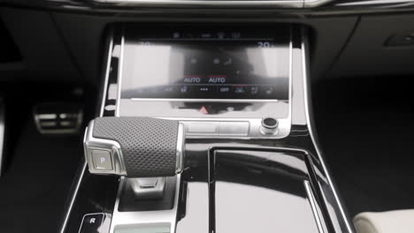 luxury car interior with modern controls