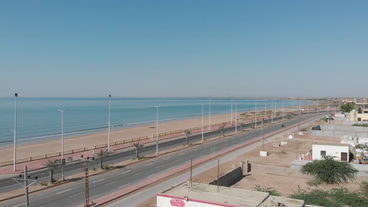 vista aérea de la ciudad de gwadar, casco antiguo