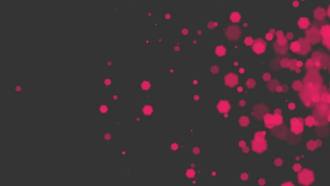 volar partículas rojas abstractas y brillos en degradado negro 1