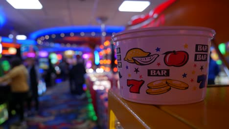 Unrecognizable-people-playing-on-slot-machines-in-a-Las-Vegas-casino