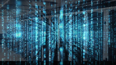 animation of data processing over computer servers
