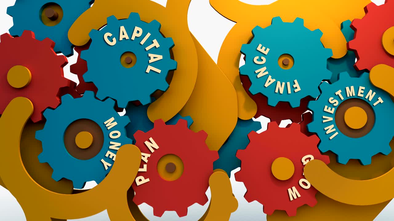 Colored Wheels 3D Animation - Seamless Loop