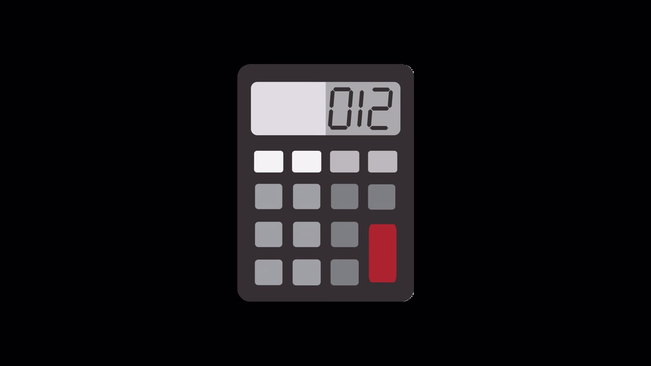 Animated Illustration of a Calculator Appearing and Disappearing