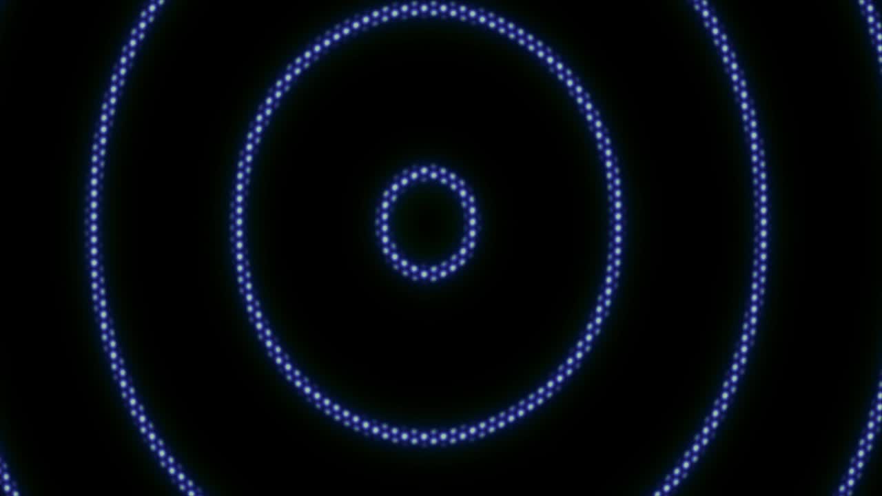 Color circles on the digital screen. Looped animation